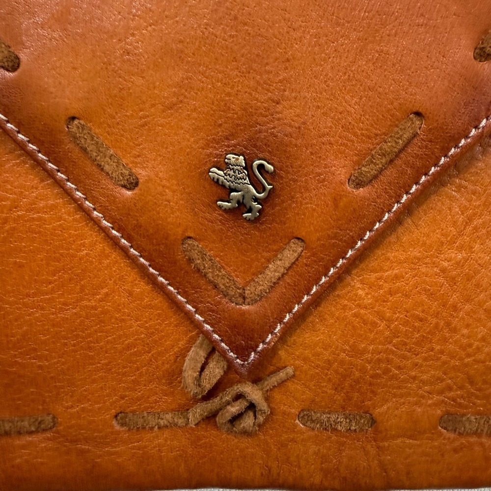 Pratesi Firenze brown Leather crossbody clutch bag made in Italy - Picture 3 of 8